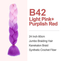 Jumbo Braiding Hair 60cm Hair Extensions Kanekalon Braid Synthetic Crochet Fiber two-tone