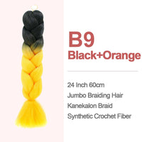 Jumbo Braiding Hair 60cm Hair Extensions Kanekalon Braid Synthetic Crochet Fiber two-tone