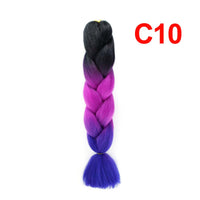 Jumbo Braiding Hair 60cm Hair Extensions Kanekalon Braid Synthetic Crochet Fiber three-colour