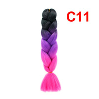 Jumbo Braiding Hair 60cm Hair Extensions Kanekalon Braid Synthetic Crochet Fiber three-colour