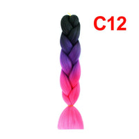 Jumbo Braiding Hair 60cm Hair Extensions Kanekalon Braid Synthetic Crochet Fiber three-colour