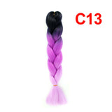 Jumbo Braiding Hair 60cm Hair Extensions Kanekalon Braid Synthetic Crochet Fiber three-colour