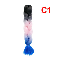 Jumbo Braiding Hair 60cm Hair Extensions Kanekalon Braid Synthetic Crochet Fiber three-colour
