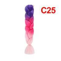 Jumbo Braiding Hair 60cm Hair Extensions Kanekalon Braid Synthetic Crochet Fiber three-colour