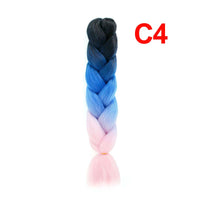 Jumbo Braiding Hair 60cm Hair Extensions Kanekalon Braid Synthetic Crochet Fiber three-colour