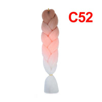 Jumbo Braiding Hair 60cm Hair Extensions Kanekalon Braid Synthetic Crochet Fiber three-colour