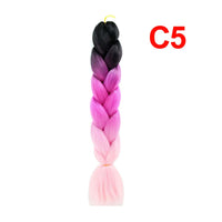 Jumbo Braiding Hair 60cm Hair Extensions Kanekalon Braid Synthetic Crochet Fiber three-colour