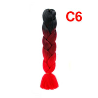 Jumbo Braiding Hair 60cm Hair Extensions Kanekalon Braid Synthetic Crochet Fiber three-colour
