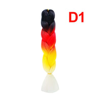 Jumbo Braiding Hair 60cm Hair Extensions Kanekalon Braid Synthetic Crochet Fiber three-colour