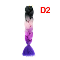 Jumbo Braiding Hair 60cm Hair Extensions Kanekalon Braid Synthetic Crochet Fiber three-colour