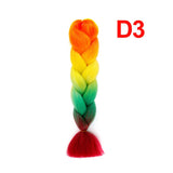 Jumbo Braiding Hair 60cm Hair Extensions Kanekalon Braid Synthetic Crochet Fiber three-colour