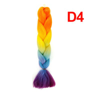 Jumbo Braiding Hair 60cm Hair Extensions Kanekalon Braid Synthetic Crochet Fiber three-colour