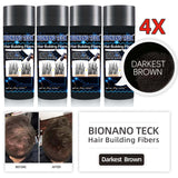 4 Bottles Bionano Teck Hair Building Fibers