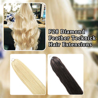 24 Inches ( 60cm ) 100g European Hair F28 Diamond Feather Tecknick Hair Extensions