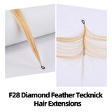 24 Inches ( 60cm ) 100g European Hair F28 Diamond Feather Tecknick Hair Extensions