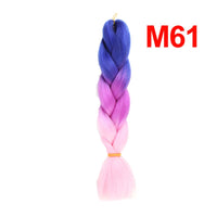 Jumbo Braiding Hair 60cm Hair Extensions Kanekalon Braid Synthetic Crochet Fiber three-colour