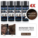 4 Bottles Bionano Teck Hair Building Fibers
