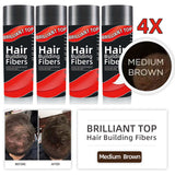 4 Bottles Brilliant Top Hair Building Fibers