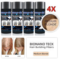 4 Bottles Bionano Teck Hair Building Fibers