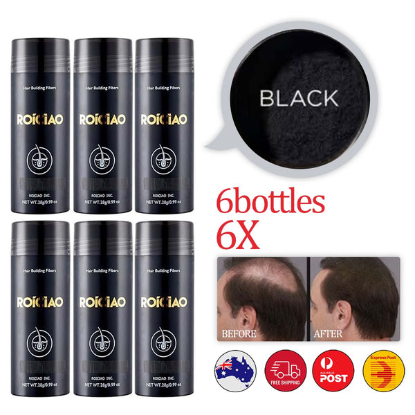6 Bottles 6X ROICIAO Hair Loss Building Fibers (168g) Keratin Concealer