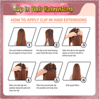 22'' Clip In Hair Extensions 3 Pieces 21 Clips Standard Full Head（Blonde）