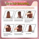 22'' Clip In Hair Extensions 3 Pieces 21 Clips Standard Full Head（Blonde）