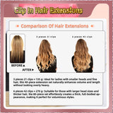 22'' Clip In Hair Extensions 3 Pieces 21 Clips Standard Full Head（Blonde）