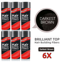 6 Bottles Brilliant Top Hair Building Fibers