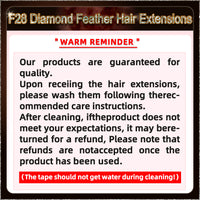 26'' On Darker Range F28 Diamond Feather Hair Extensions  100 Strands Standard Full Head  25
