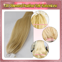 26'' Russian Hair  On Blonde Range F28 Diamond Feather Hair Extensions  100 Strands Standard Full Head  26