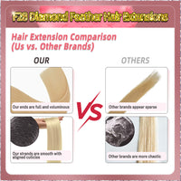 26'' Russian Hair  On Blonde Range F28 Diamond Feather Hair Extensions  100 Strands Standard Full Head  26
