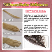 26'' Russian Hair  On Blonde Range F28 Diamond Feather Hair Extensions  100 Strands Standard Full Head  26