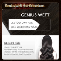 20'' Russian Hair On Darker Range Genius Weft Hair Extensions 2 Strips Standard Full Head  27