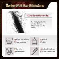 20'' Russian Hair On Darker Range Genius Weft Hair Extensions 2 Strips Standard Full Head  27