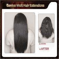 20'' Russian Hair On Darker Range Genius Weft Hair Extensions 2 Strips Standard Full Head  27