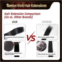 20'' Russian Hair On Darker Range Genius Weft Hair Extensions 2 Strips Standard Full Head  27