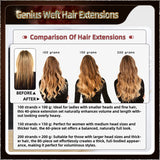 20'' Russian Hair On Darker Range Genius Weft Hair Extensions 2 Strips Standard Full Head  27