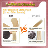 18'' Russian Hair On Blonde Range Invisi Weft Hair Extensions 2 Strips Standard Full Head  28