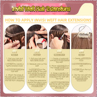 18'' Russian Hair On Blonde Range Invisi Weft Hair Extensions 2 Strips Standard Full Head  28