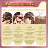 18'' Russian Hair On Blonde Range Invisi Weft Hair Extensions 2 Strips Standard Full Head  28