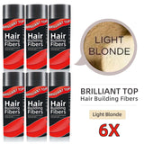 6 Bottles Brilliant Top Hair Building Fibers