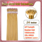 24'' Russian Hair On Blonde Range Nano Bead Hair Extensions Standard Full Head  29