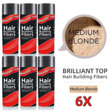 6 Bottles Brilliant Top Hair Building Fibers