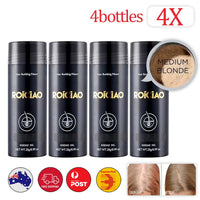 4 Bottles 4X ROICIAO Hair Loss Building Fibers (112g) Keratin Concealer