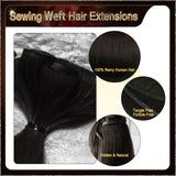 20‘’ Sewing Weft Hair Extensions  2 Strips Standard Full Head (Dark Brown To Blonde）