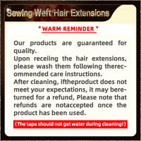 20‘’ Sewing Weft Hair Extensions  2 Strips Standard Full Head (Dark Brown To Blonde）