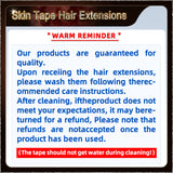 20" 40 Pieces (20 Sandwiches) Ombre Skin Tape Hair Extensions(Dark Brown To Blonde）