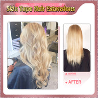 30'' Russian Hair On Blonde Range Skin Tape Hair Extensions  40 PCs  Standard Full Head  28