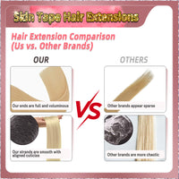 30'' Russian Hair On Blonde Range Skin Tape Hair Extensions  40 PCs  Standard Full Head  28