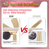 30'' Russian Hair On Blonde Range Skin Tape Hair Extensions  40 PCs  Standard Full Head  28